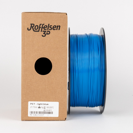 Filament Roffelsen 3D PET 1,75 mm 1 kg Jasny Niebieski