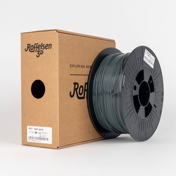 Filament Roffelsen 3D PET 1,75 mm 1 kg Ciemny Szary