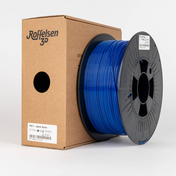 Filament Roffelsen 3D PET 1,75 mm 1 kg Ciemny Niebieski